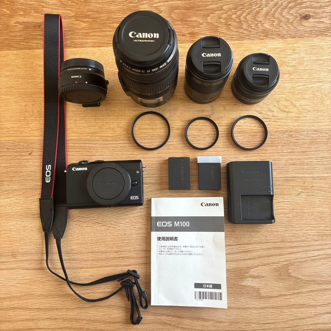Y*P様 Canon EOS M100 ミラーレスカメラ レンズ3本 マウントア