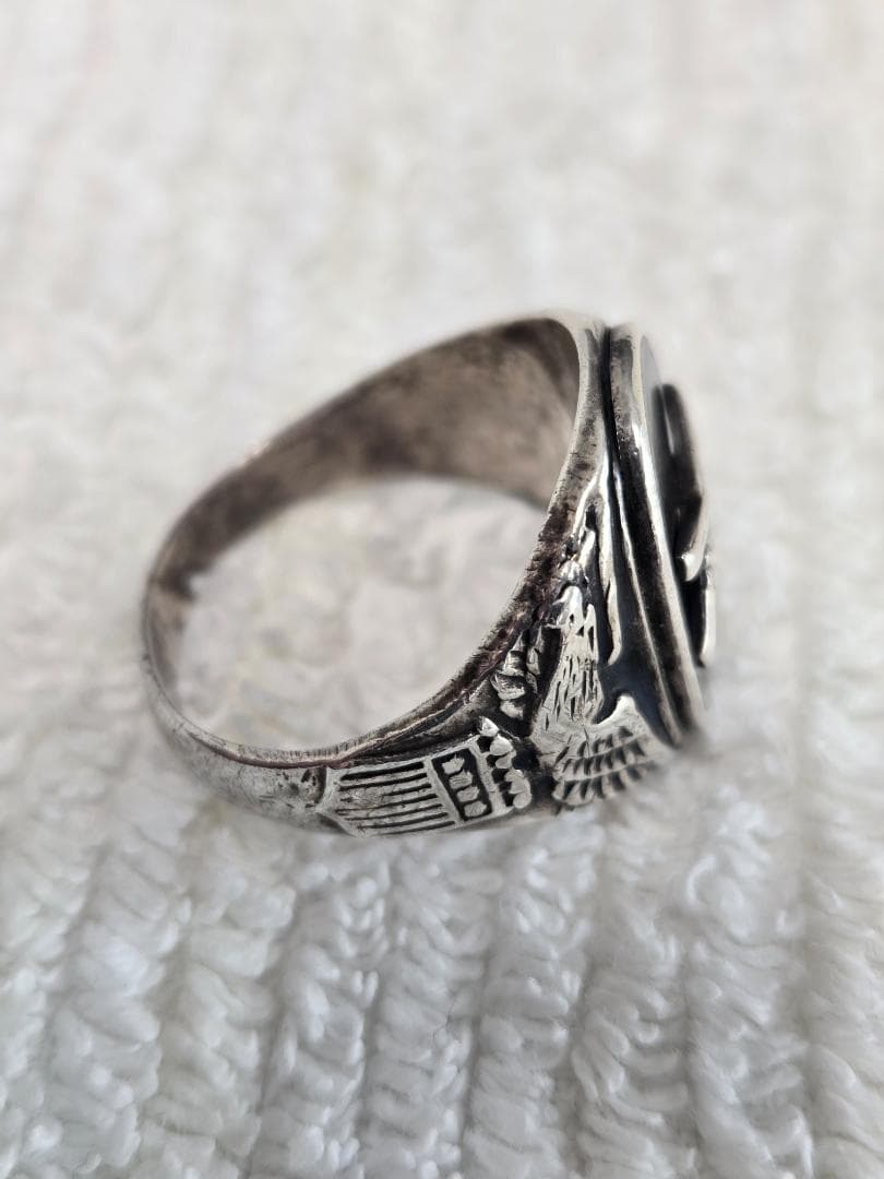 米陸軍　1940～1950年代？　スターリングシルバー　指輪