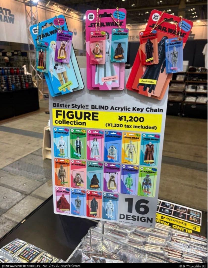 スターウォーズ　ブリスター風　アクリルキーチェーン　16種コンプリート