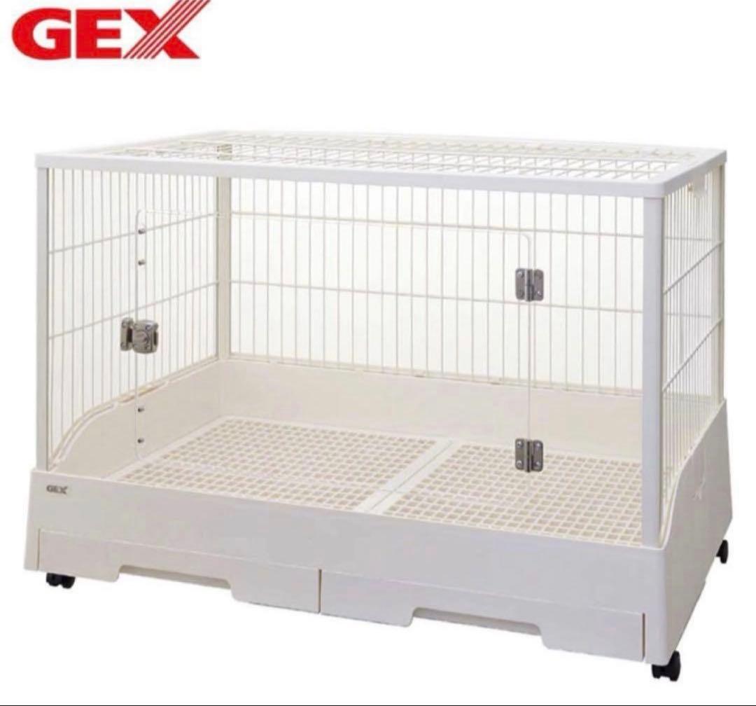 GEX 小動物用ケージ クリアフロント80 モルモットうさぎ ホワイトケージ