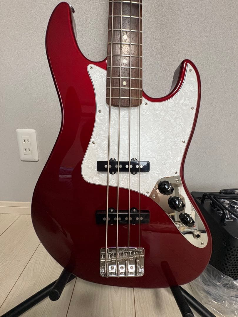 赤　grecoエレキベース　アコギ　未使用