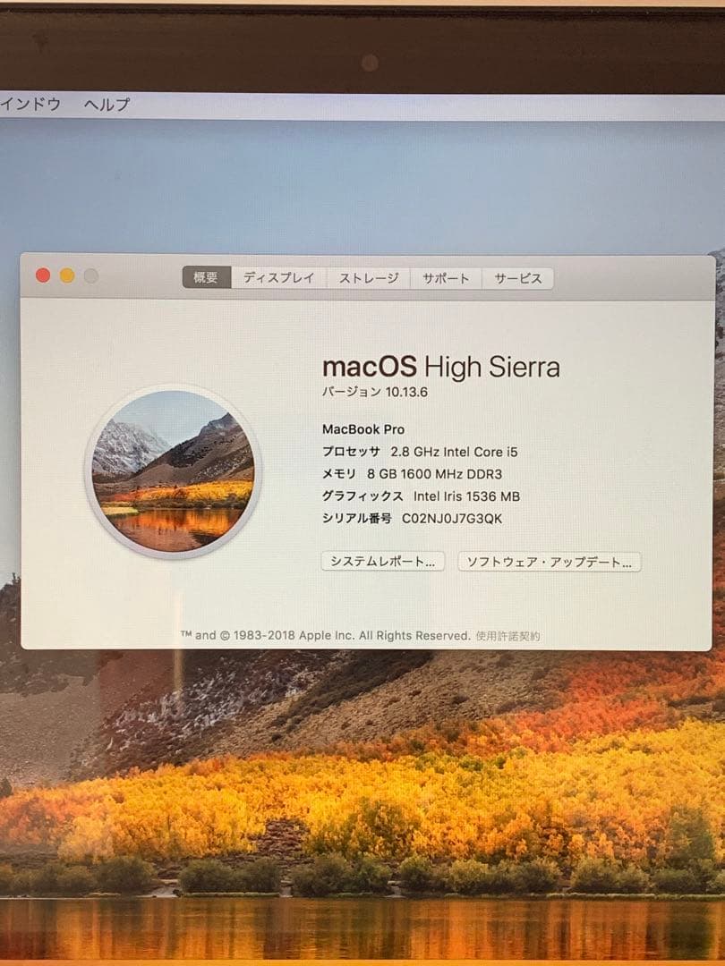 ジャンク MacBook Pro (Retina 13インチ Mid 2014)