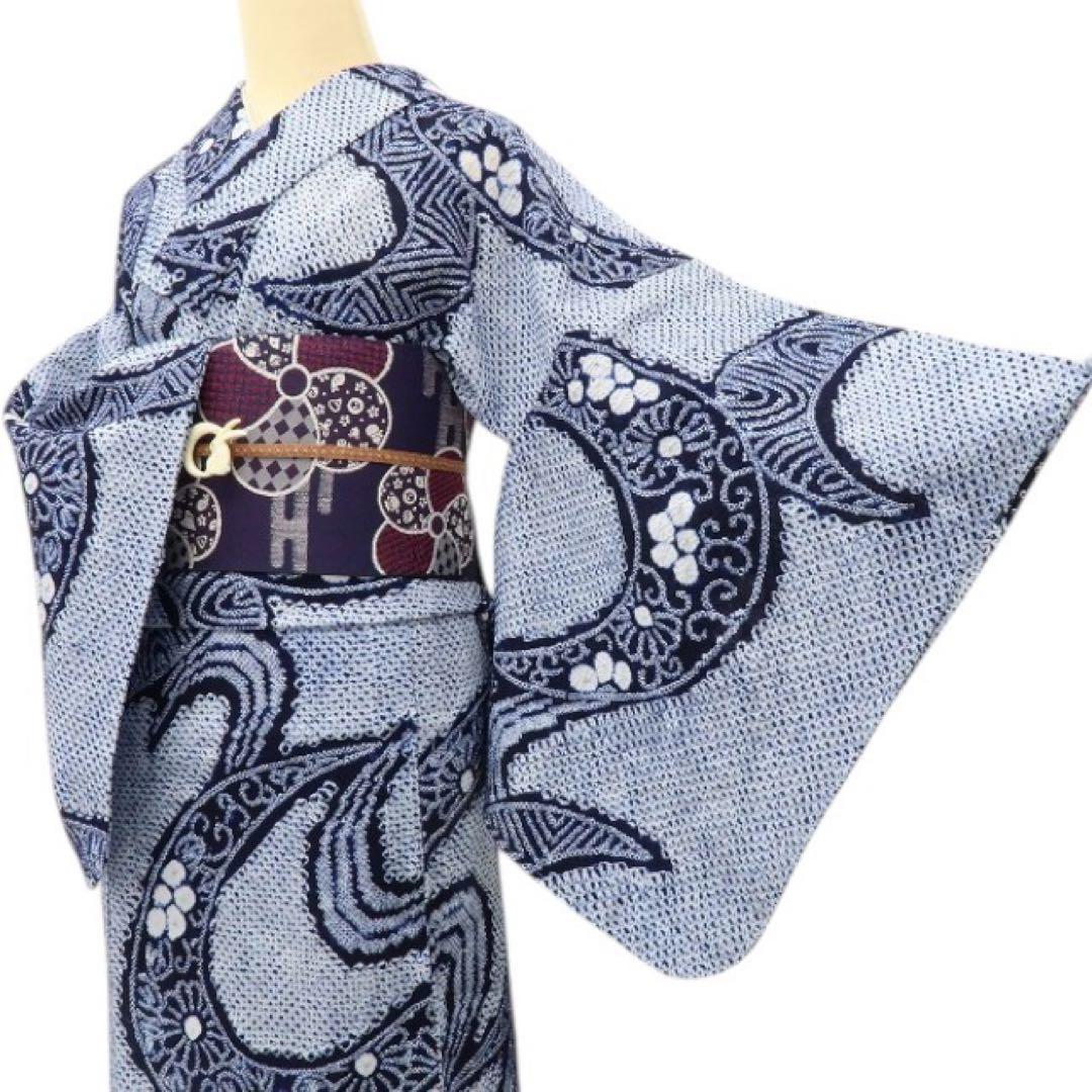 ん✺美品未着用 有松鳴海絞り 高級浴衣 着物 A3290