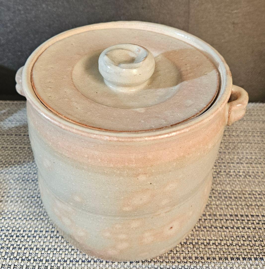 県無形文化財　日本工芸会正会員　名工 岡田裕 作　萩焼　水指　共箱　未使用品！