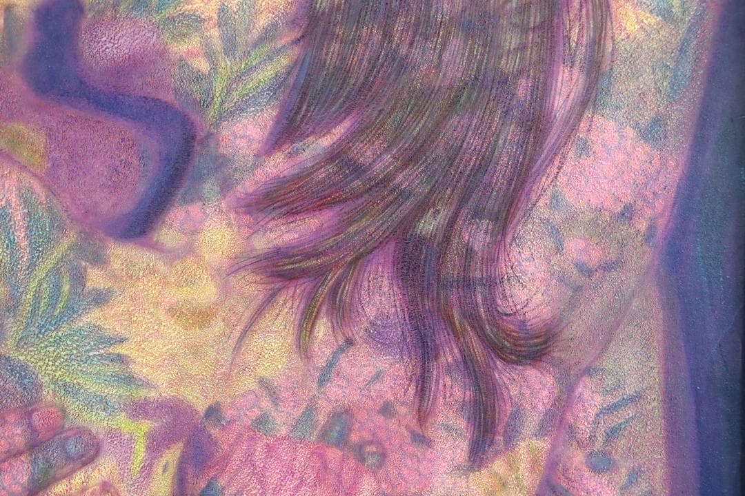 真作保証 稲垣孝二 「合体」 油彩30号 日動画廊取扱大作作品 タトウ箱付