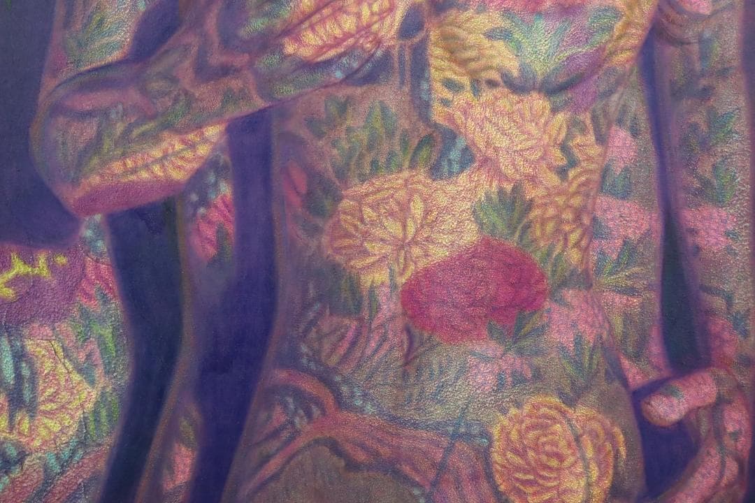 真作保証 稲垣孝二 「合体」 油彩30号 日動画廊取扱大作作品 タトウ箱付