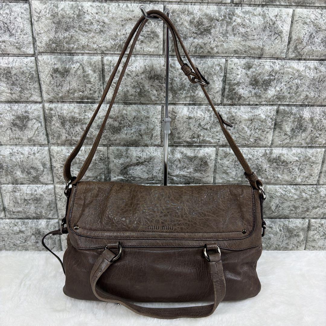 バッグ 00s miumiu leather shoulder bag Arcadie