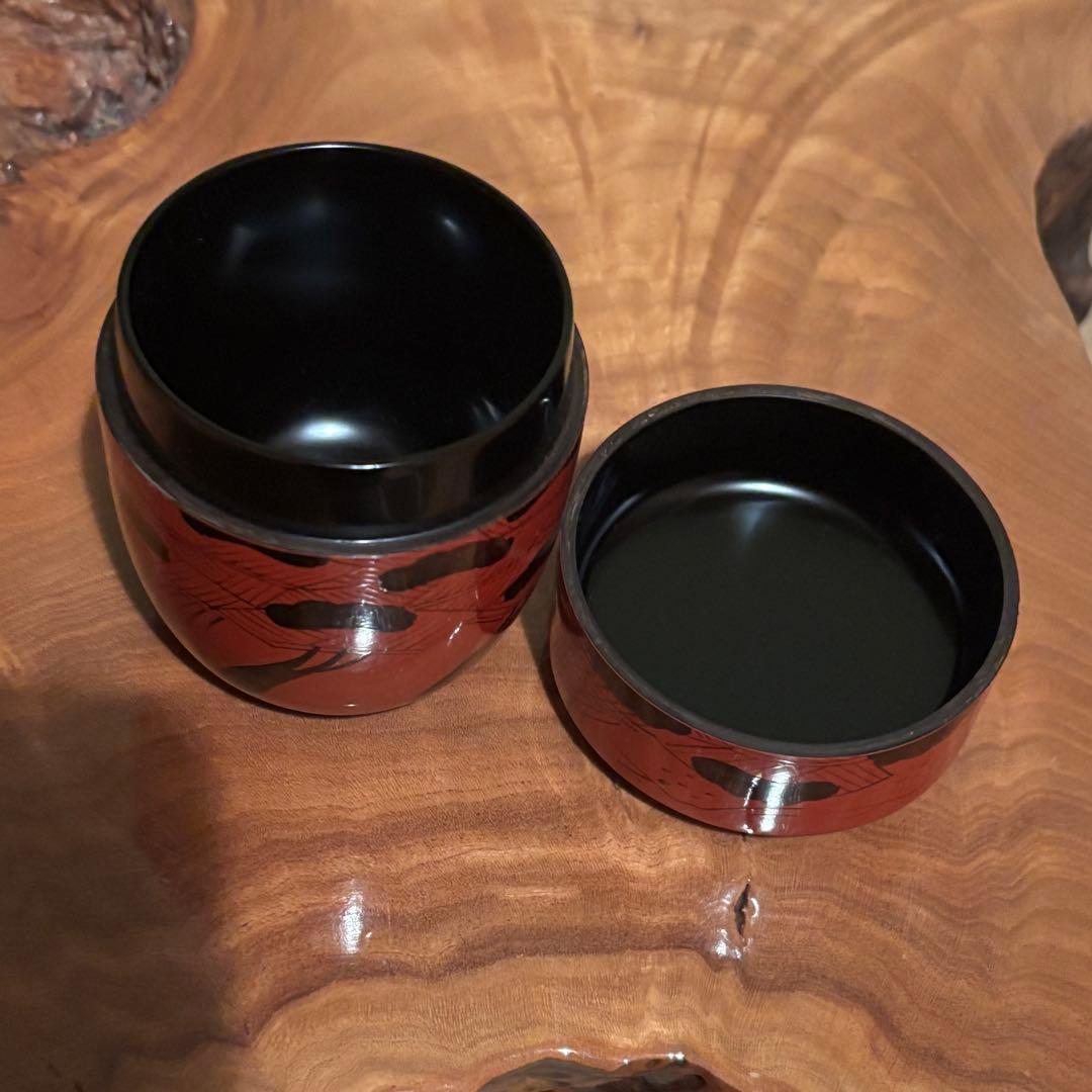 塗師 哲山造 曙棗 蒔絵 茶道具 共箱