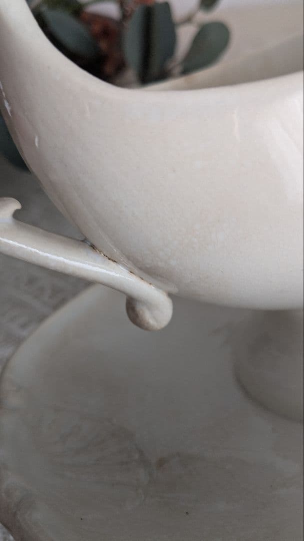 サルクミンヌ窯 白いソーシエール フランス アンティーク