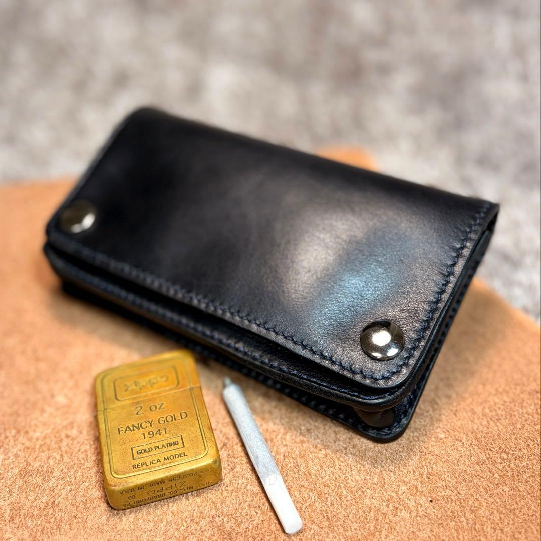 ◎スムース革シャグポーチ.柔らかい二つ折り◎