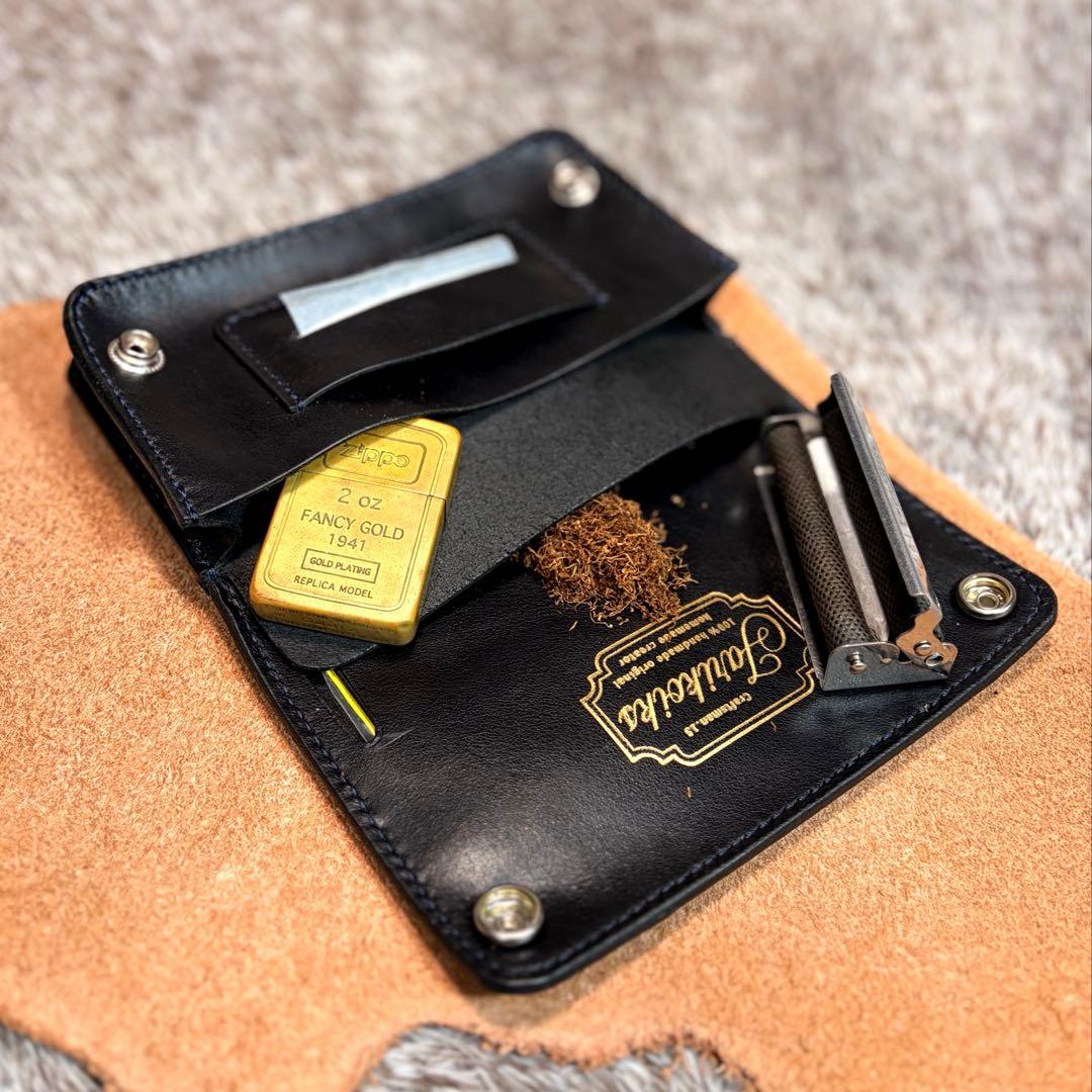 ◎スムース革シャグポーチ.柔らかい二つ折り◎