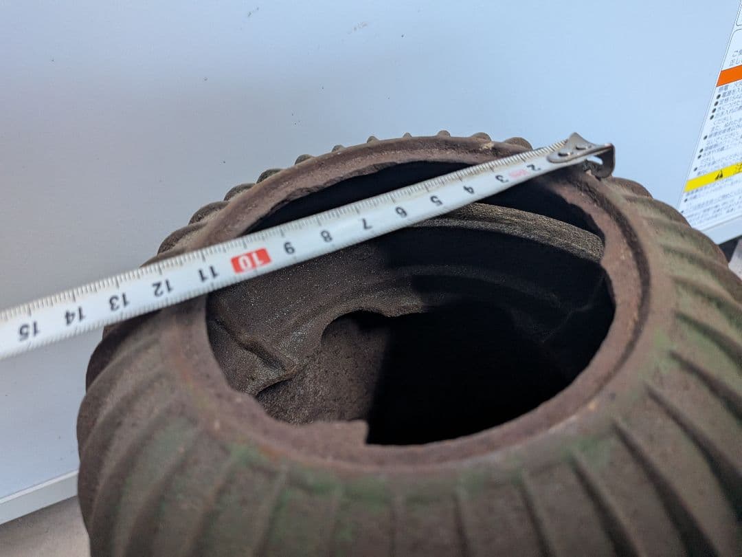 緑色の鋳鉄製薪ストーブ　だるまストーブ　レトロ　ミニサイズ