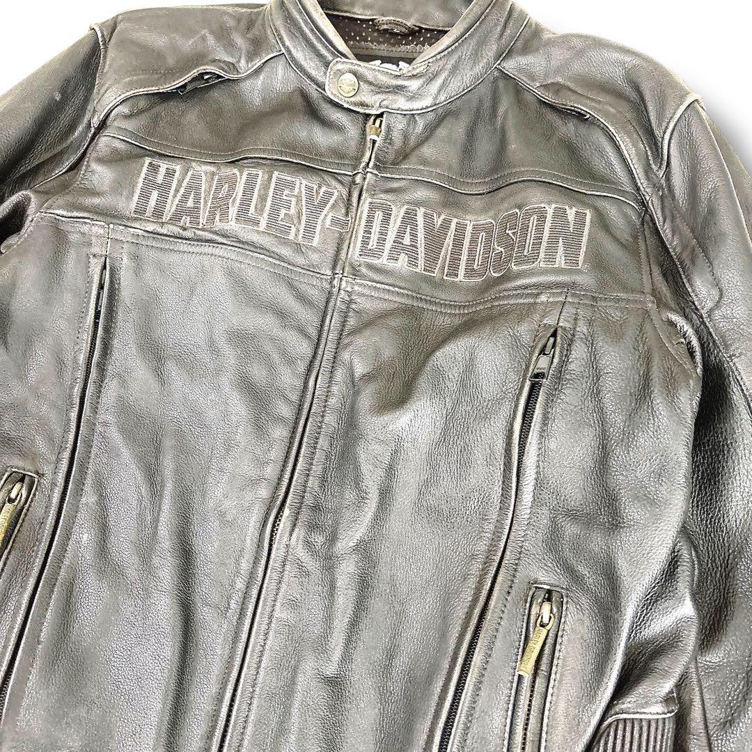 HARLEY-DAVIDSON ヴィンテージ加工 シングル レザージャケット