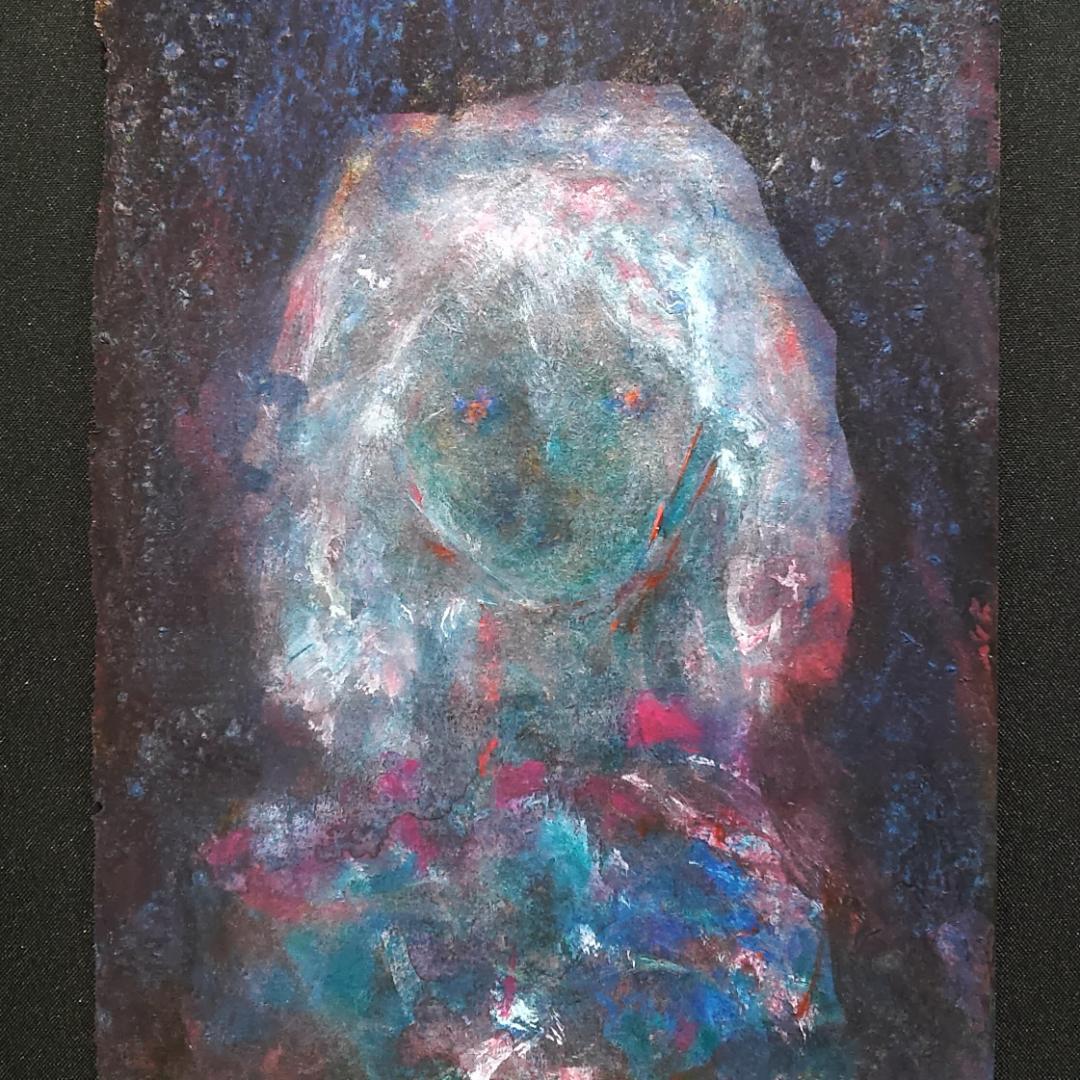 内野隆文　肖像　絵画　人物画　アクリル　現代アート　作品　美術　額縁