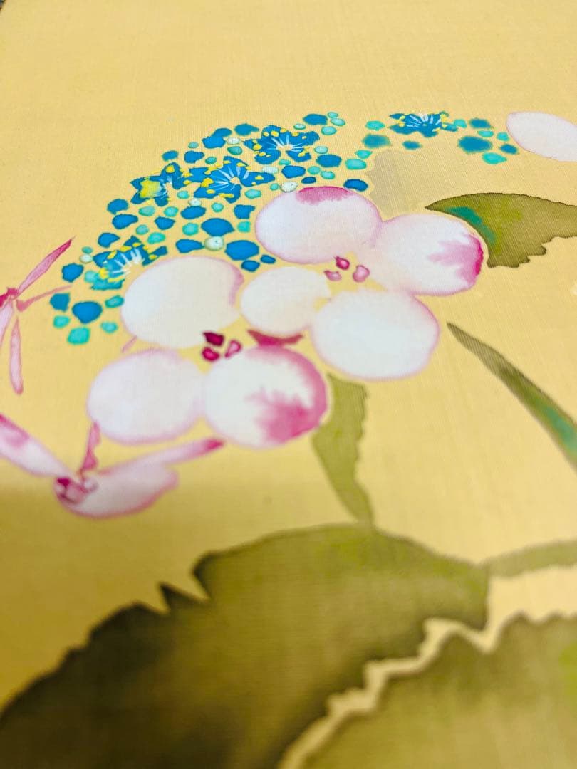 日本画家　吉田登穀　真作　肉筆！絹色紙画