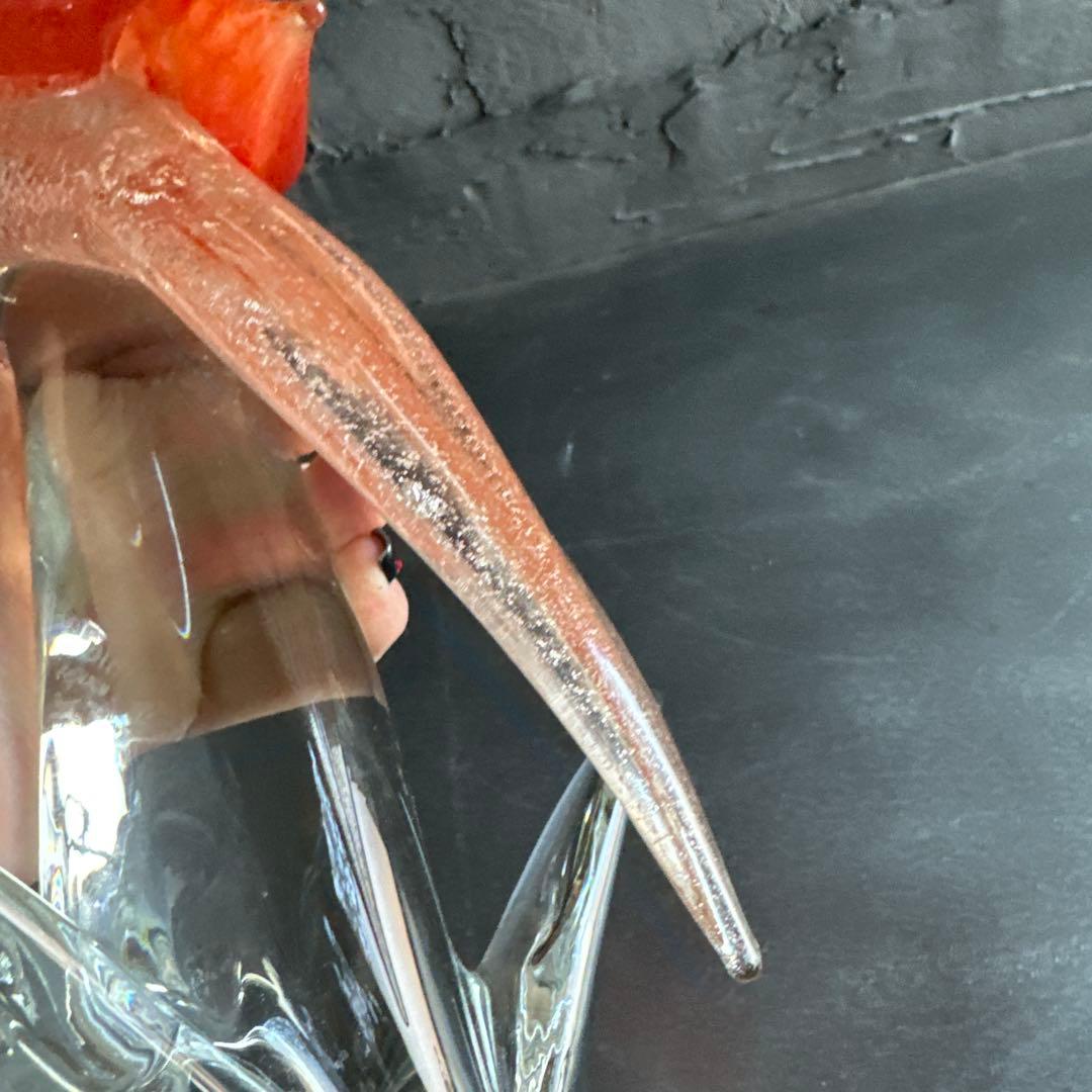 瞬間お値下げ‼️すごい存在感！イタリア製ムラーノガラス　フォルミア社製オウム置物