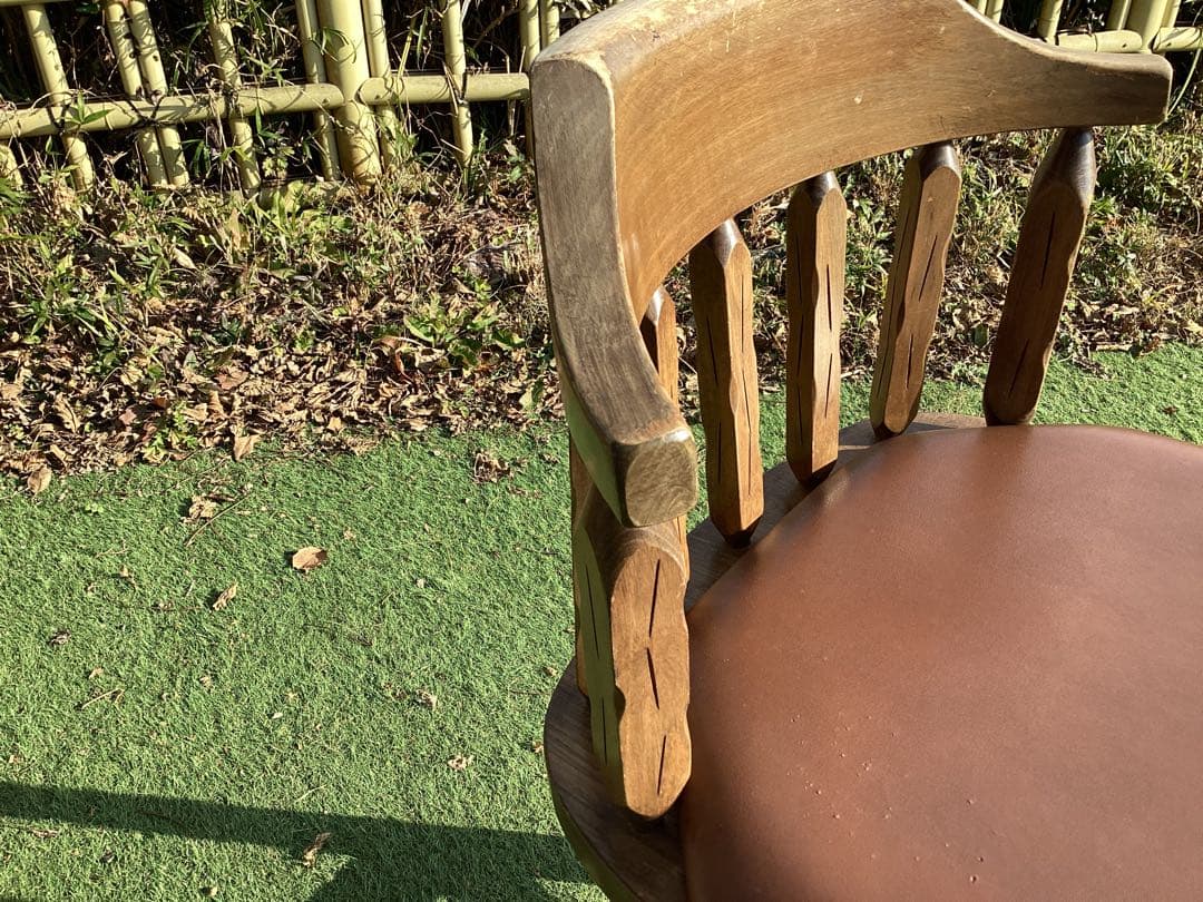 [さのちゃん] ビンテージ木製スツール カウンターチェア