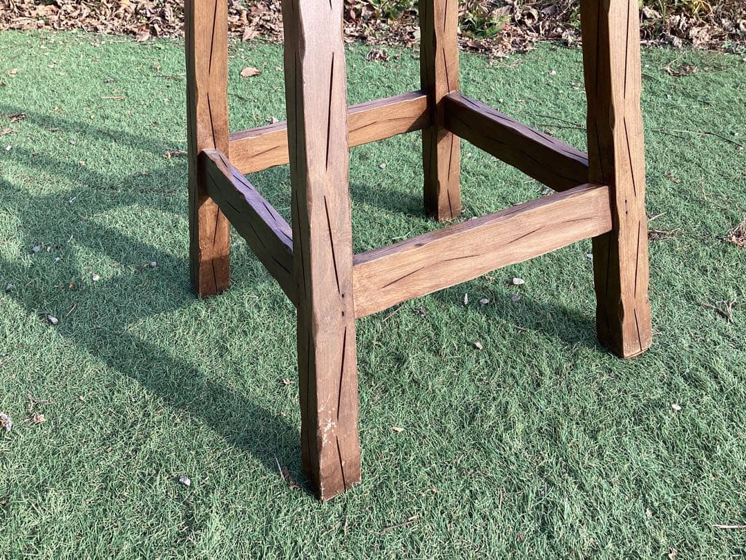 [さのちゃん] ビンテージ木製スツール カウンターチェア