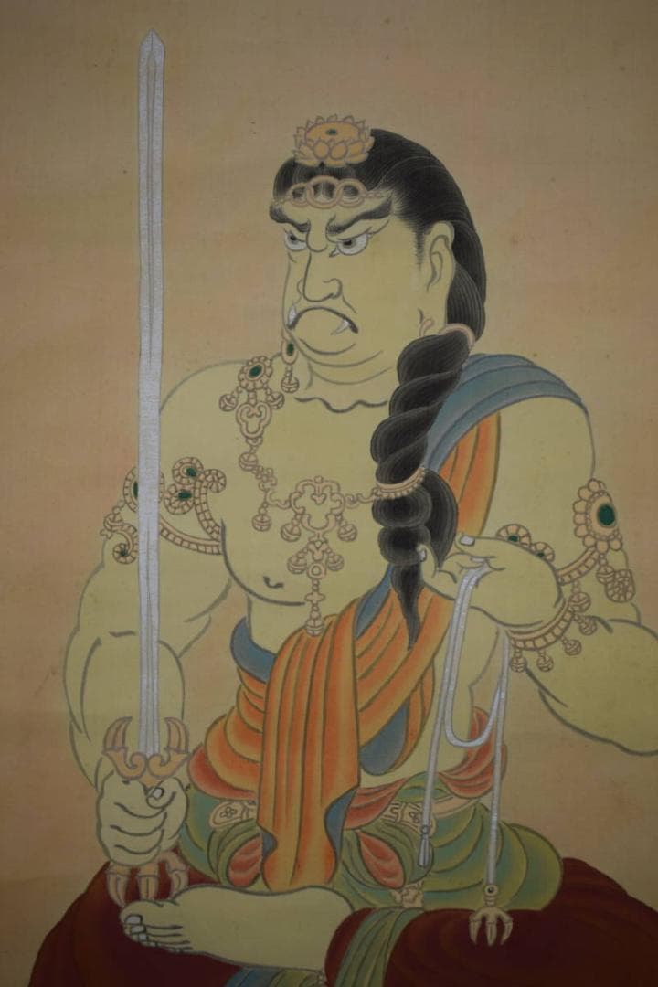 不詳/作者不詳/不動明王図/布袋屋掛軸HJ-392