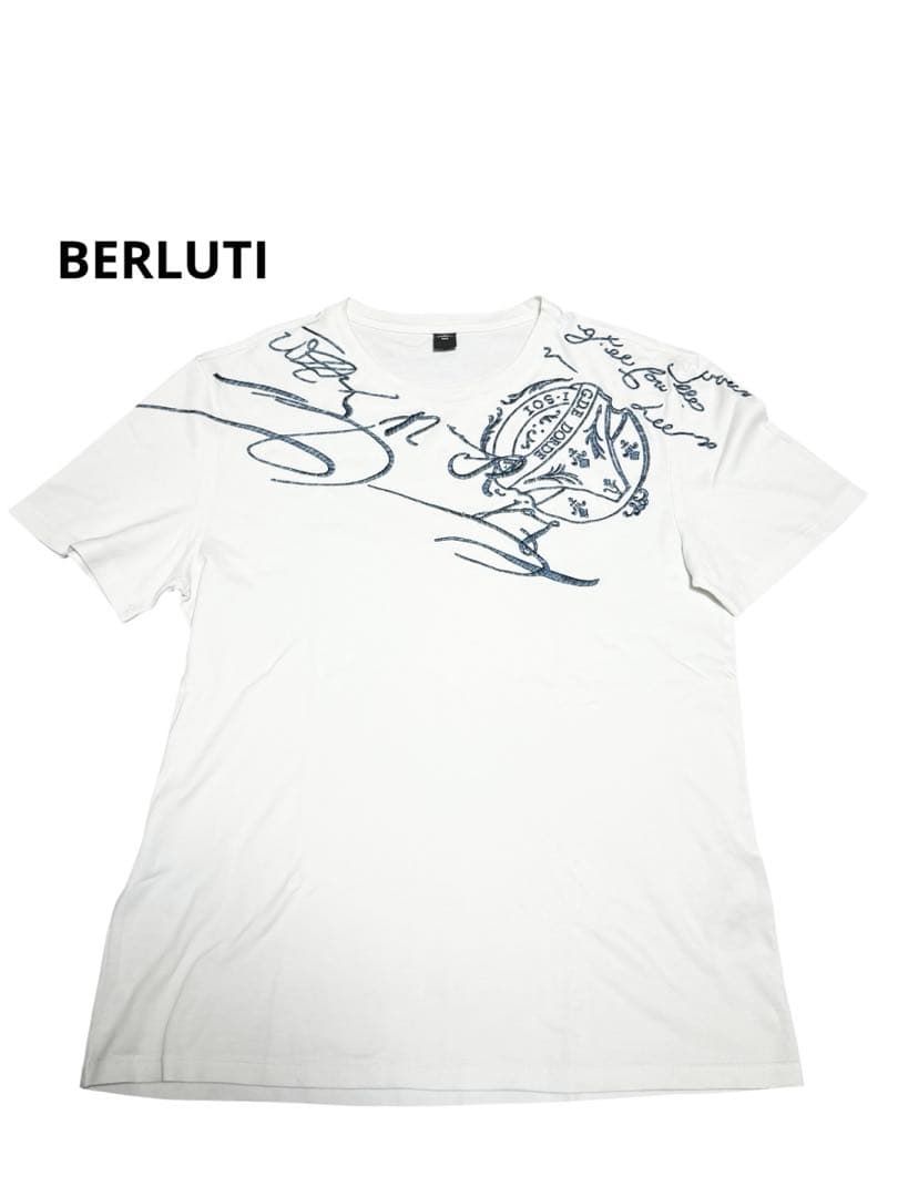 BERLUTI カリグラフィ 刺繍Tシャツ