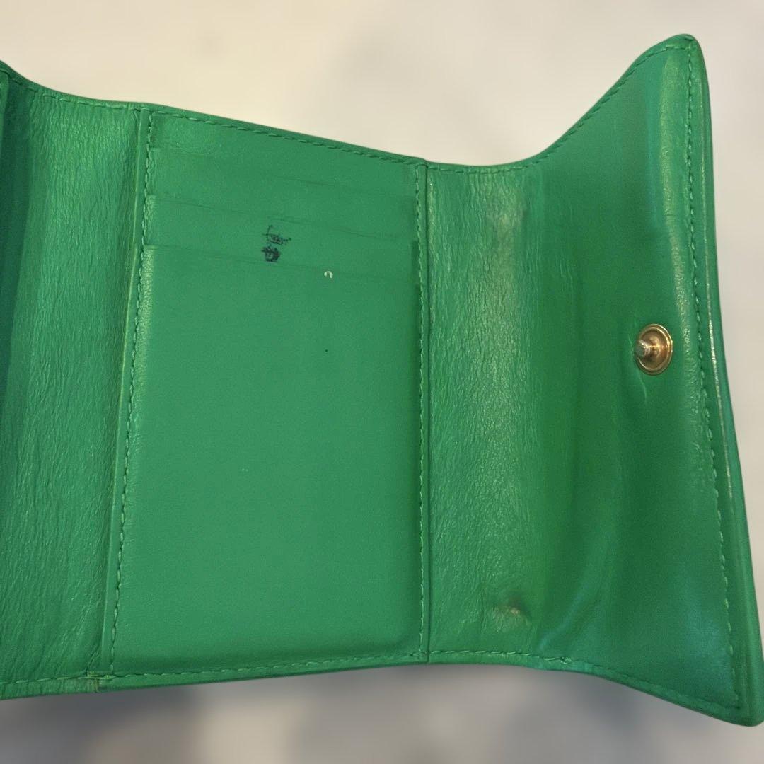 ボッテガヴェネタ グリーン 三つ折り財布