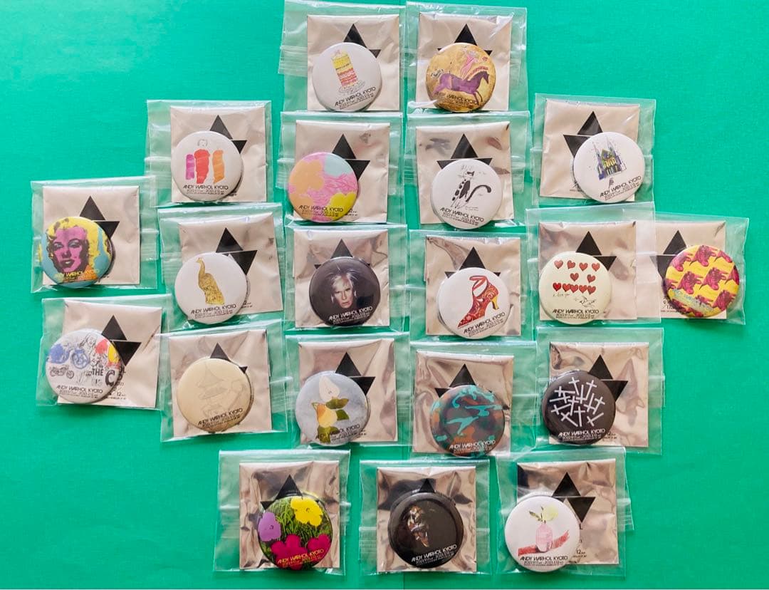20種 コンプリート★ Andy Warhol ウォーホル キョウト バッジ ★
