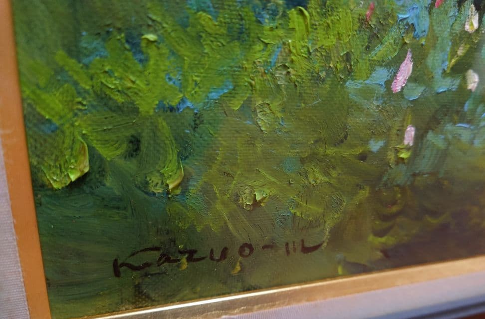 森下一夫 『伏見桃山城』真筆 絵画 油絵