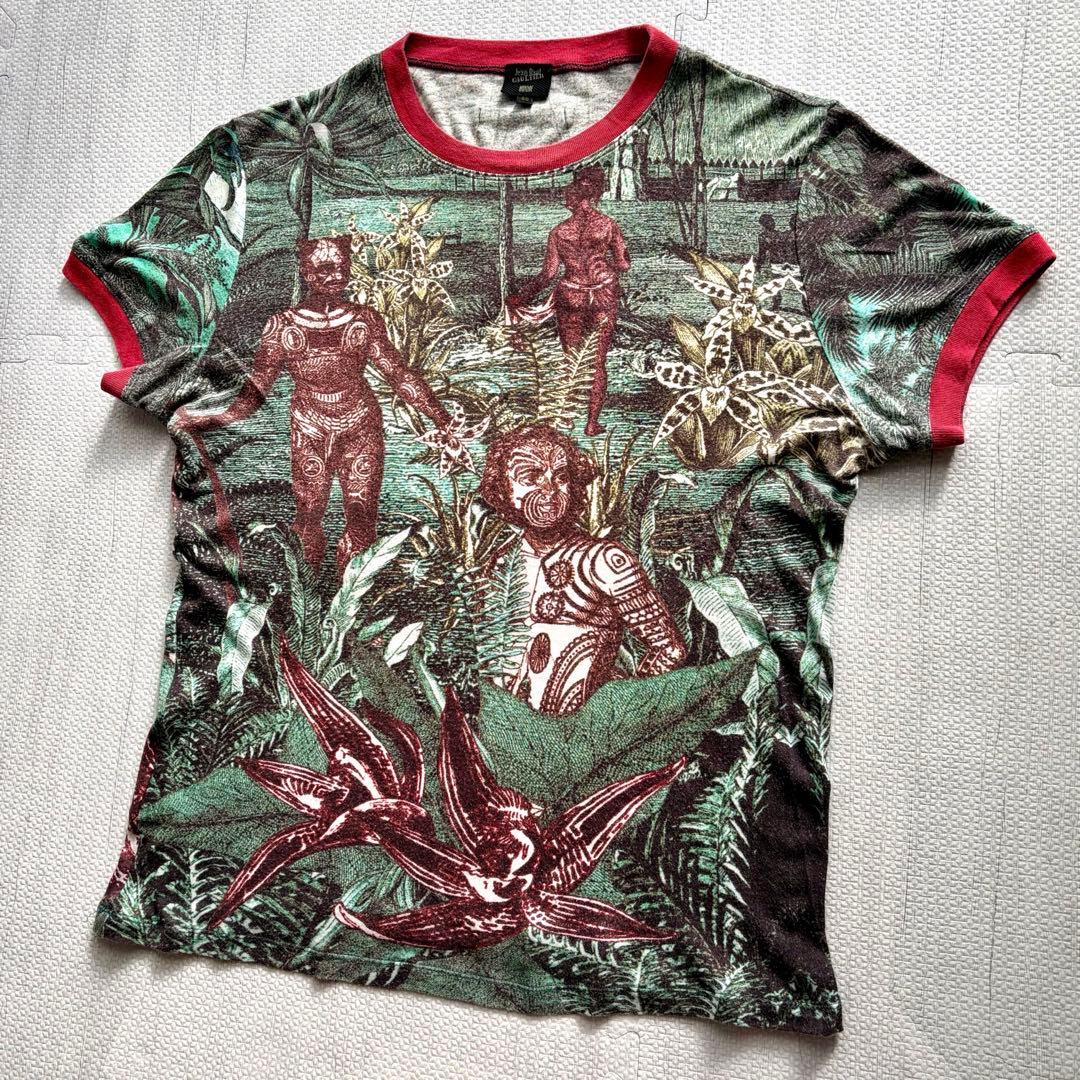Jean Paul GAULTIER 総柄Tシャツ 48 日本製 アーカイブ