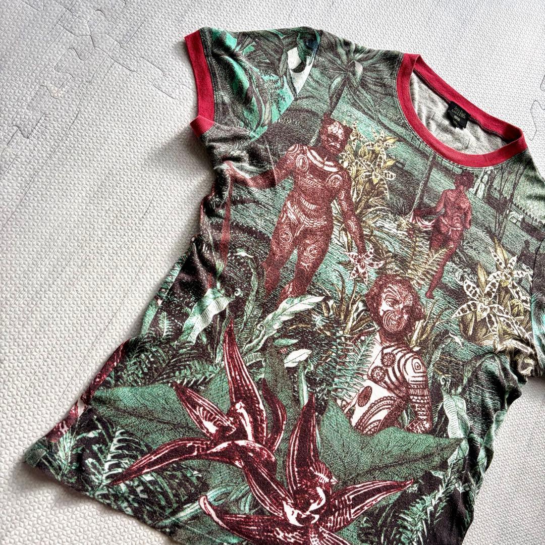 Jean Paul GAULTIER 総柄Tシャツ 48 日本製 アーカイブ