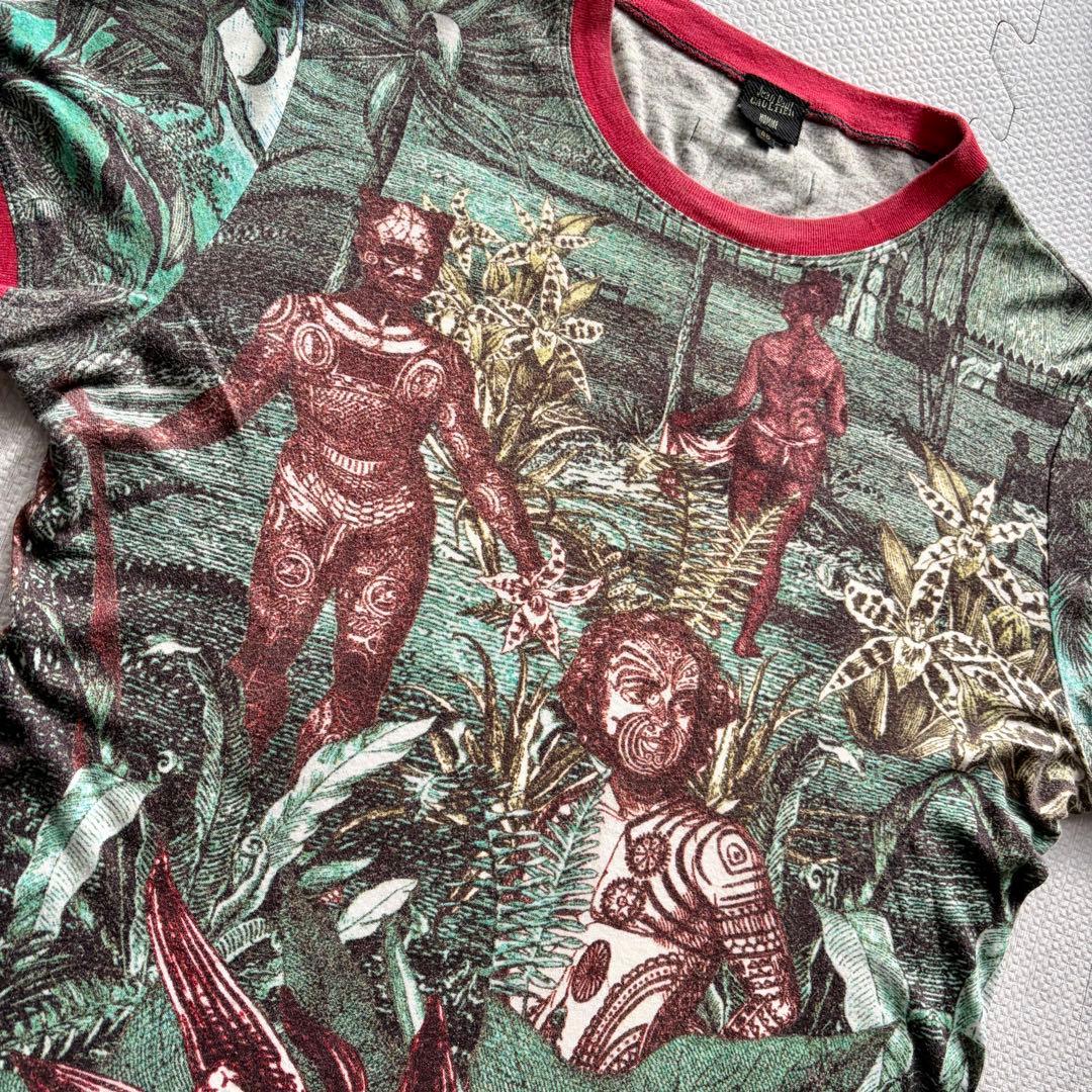 Jean Paul GAULTIER 総柄Tシャツ 48 日本製 アーカイブ