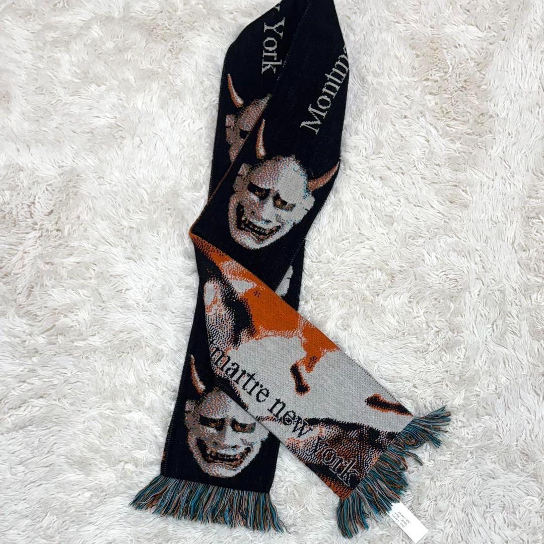 希少品 新品タグ付 MONTMARTRE NEW YORK マフラー 般若