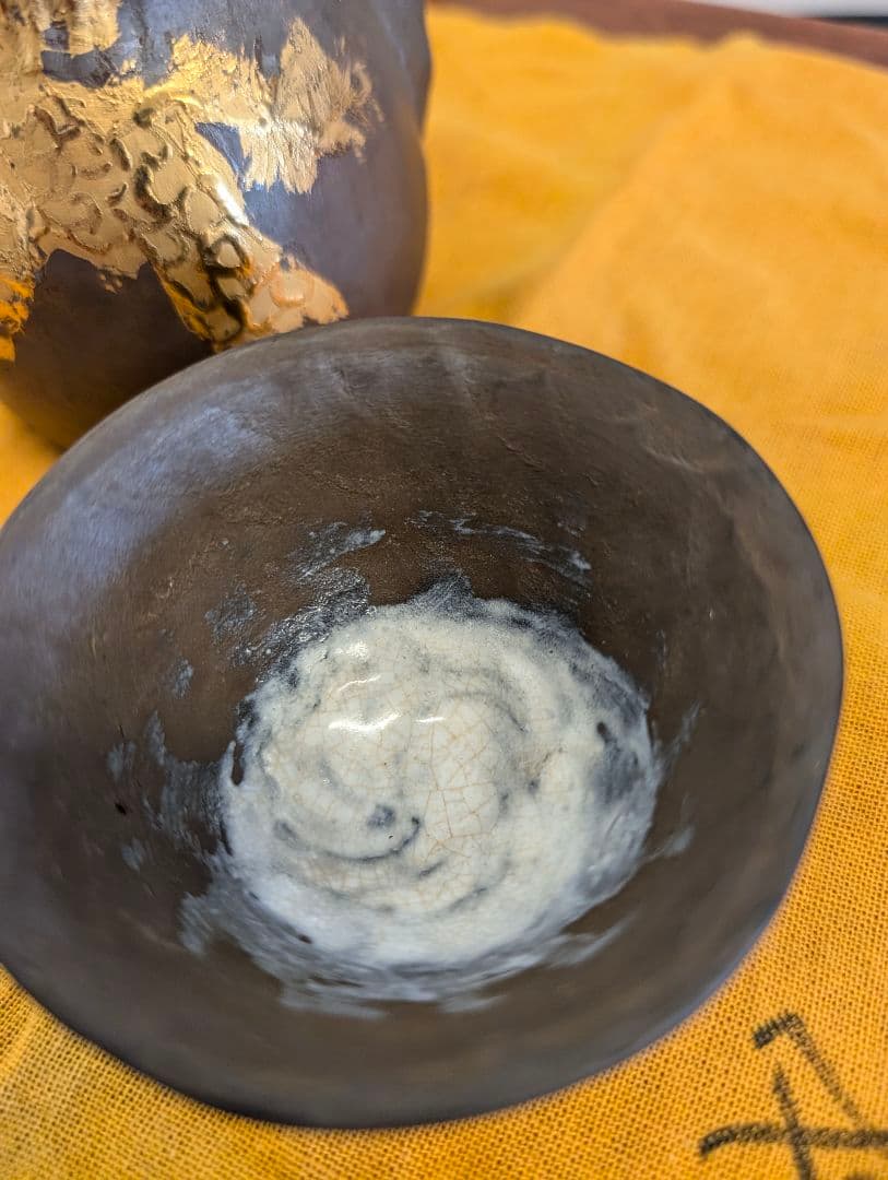 万古焼 急須 茶碗 木製収納箱セット