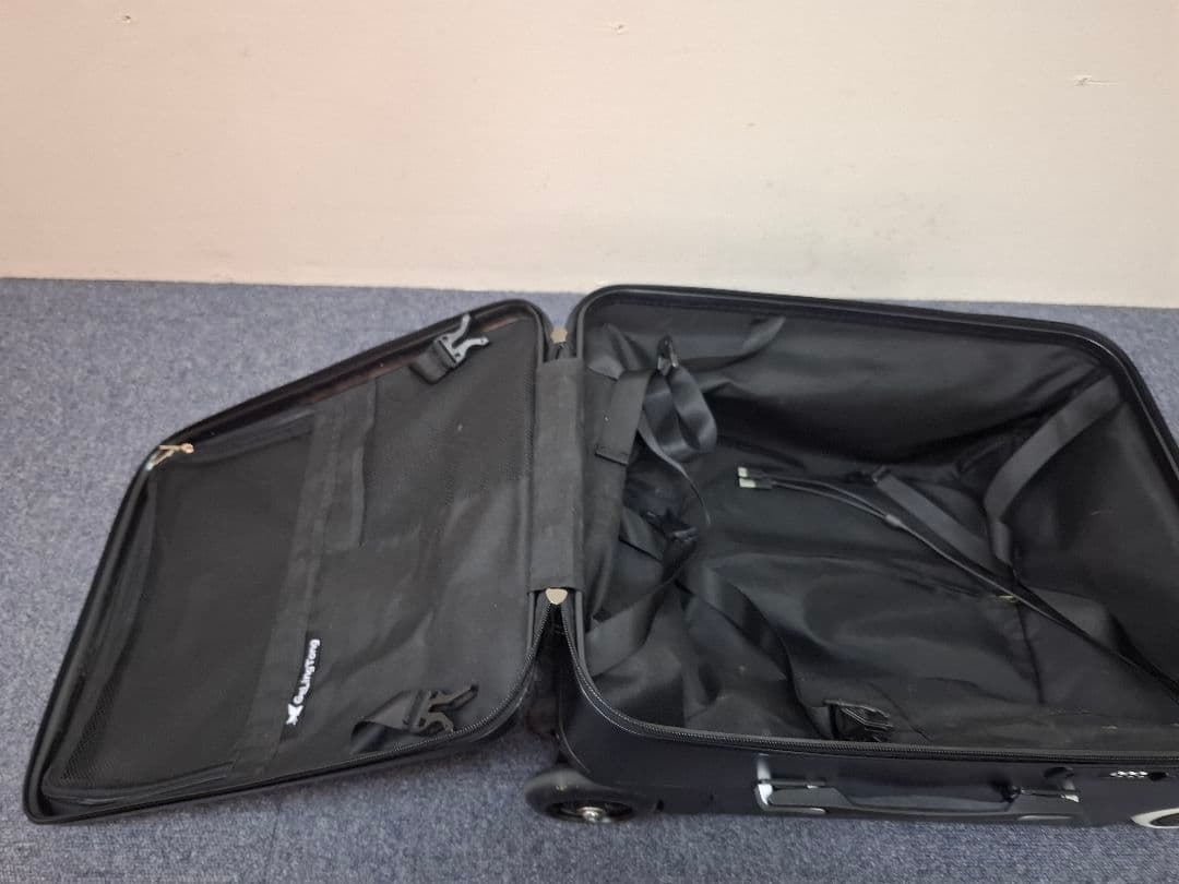 Dudode 子供が乗れるキャリーケース　白×黒