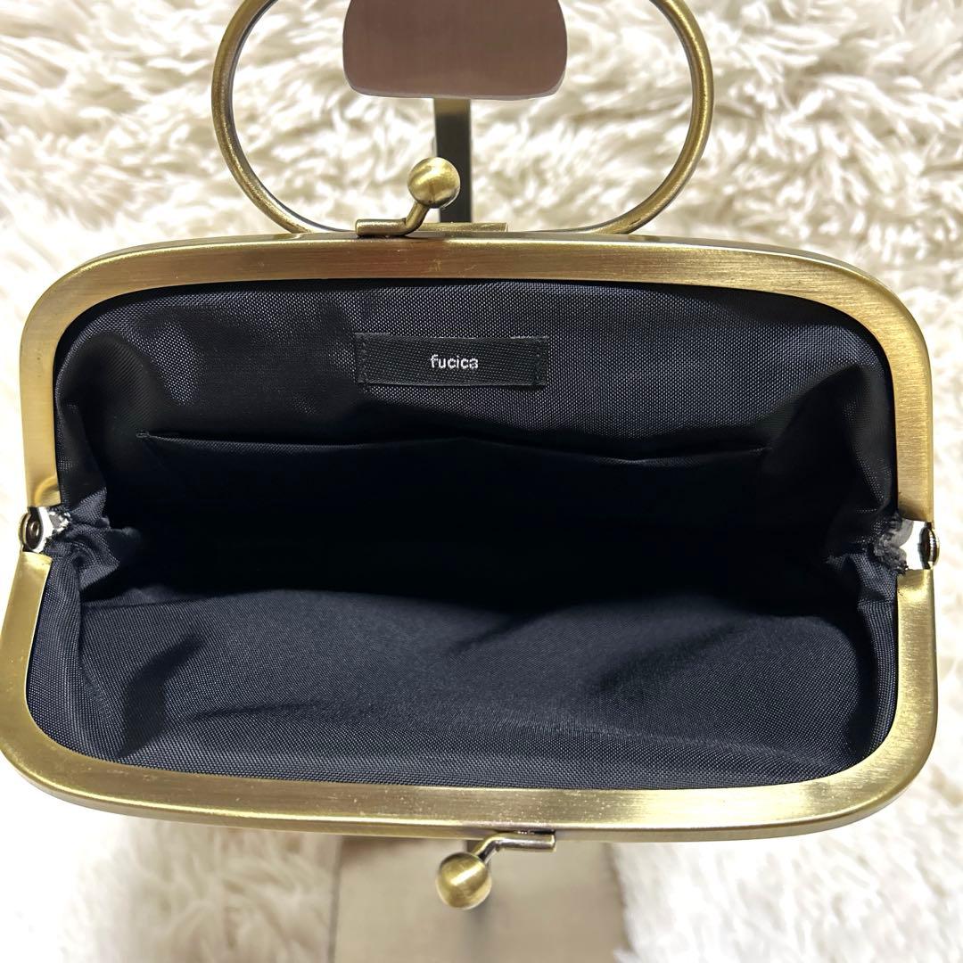 【fucica フシカ】がま口　GAMA KUROBENI 黒