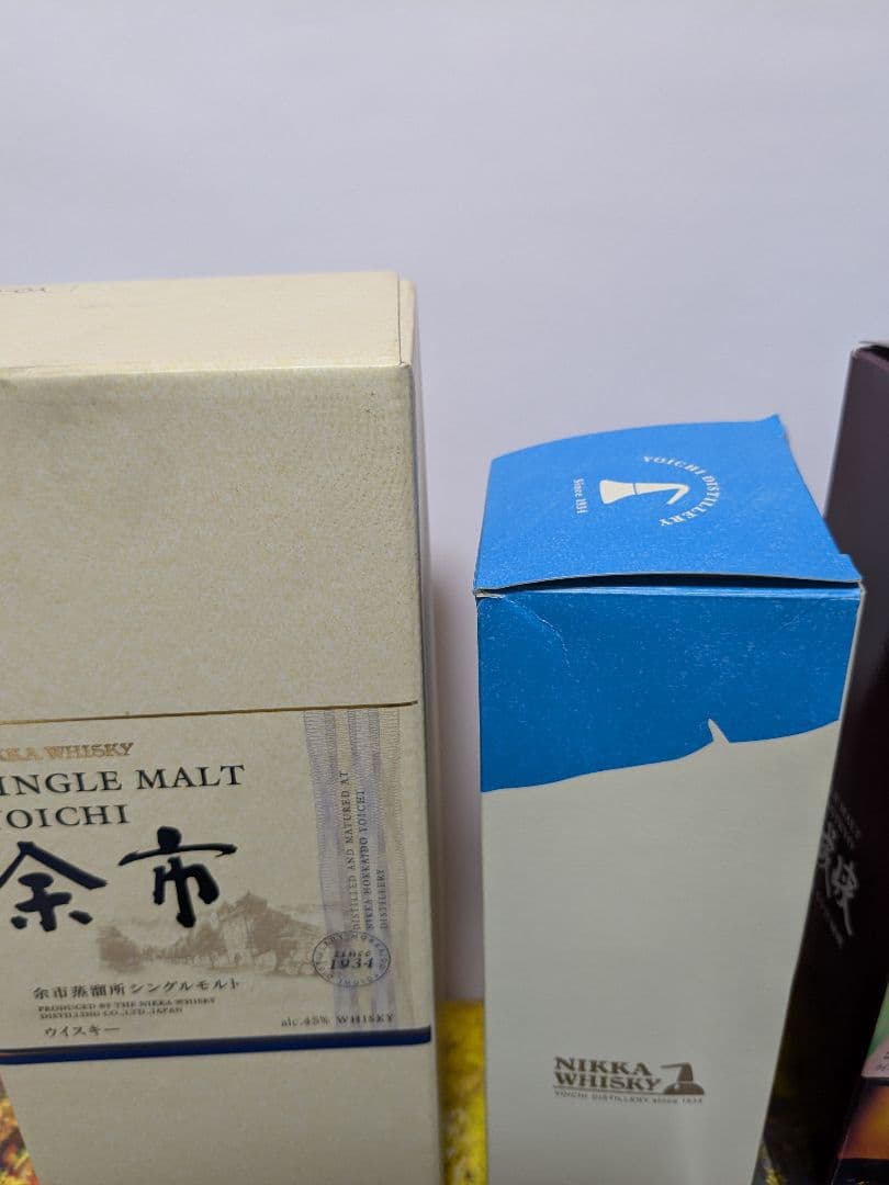 ニッカ余市蒸留所限定ブレンデッドウイスキー＆シングルモルト宮城峡 ，余市 3本。