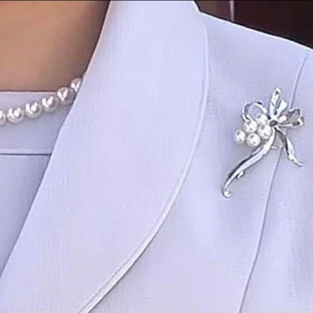 ア*ラ様 美品 MIKIMOTO ミキモト K14 パール ブローチ 愛子様着用