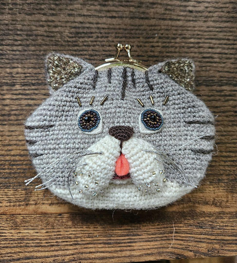 はなまめさま専用　TIMIDE がま口ポーチ　ネコ　エキゾチック　鼻ぺちゃ