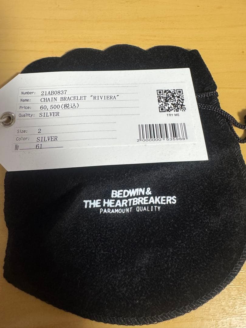 BEDWIN CHAIN BRACELET RIVIERA シルバーブレスレット