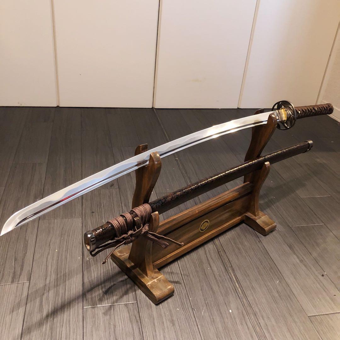 高級模造刀　居合刀　樋入り刀身　茶拵え　亜合金刀身　名刀