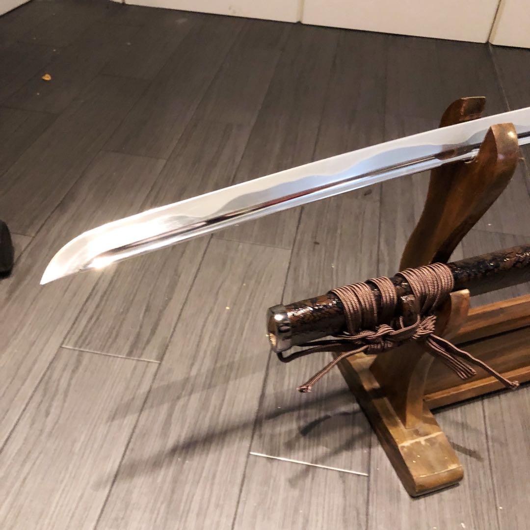 高級模造刀　居合刀　樋入り刀身　茶拵え　亜合金刀身　名刀