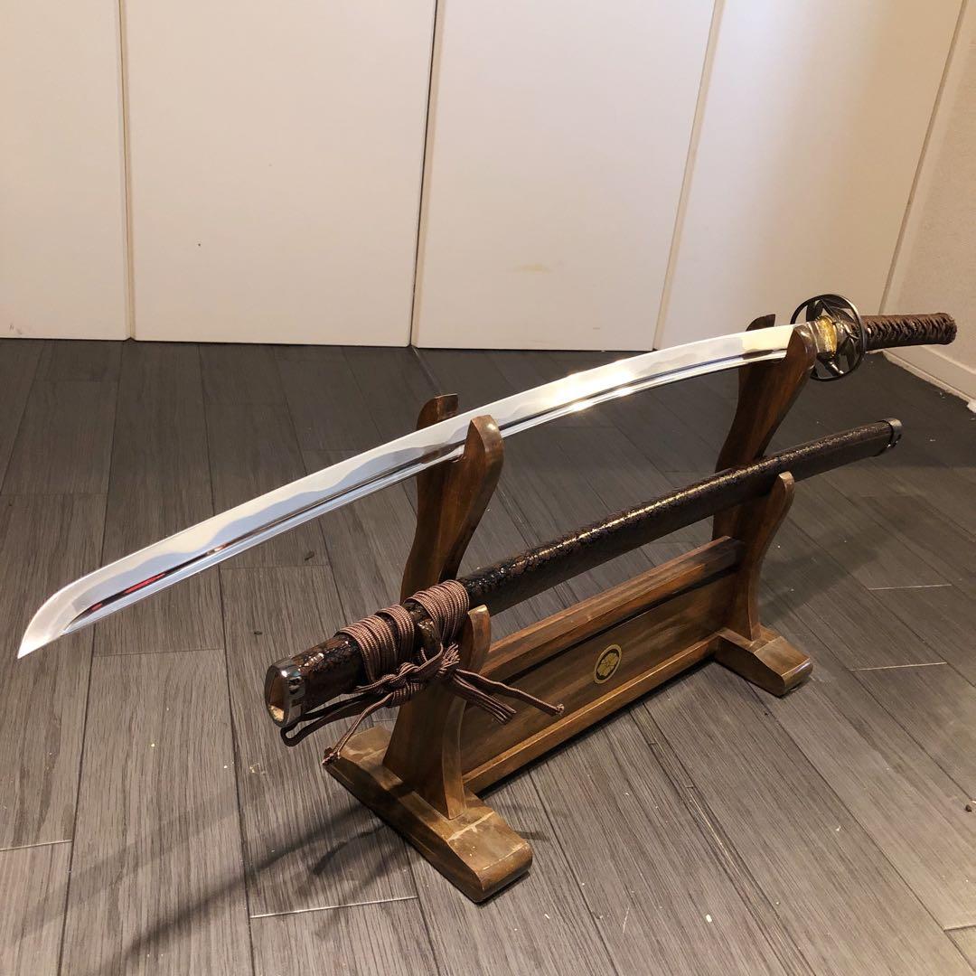 高級模造刀　居合刀　樋入り刀身　茶拵え　亜合金刀身　名刀