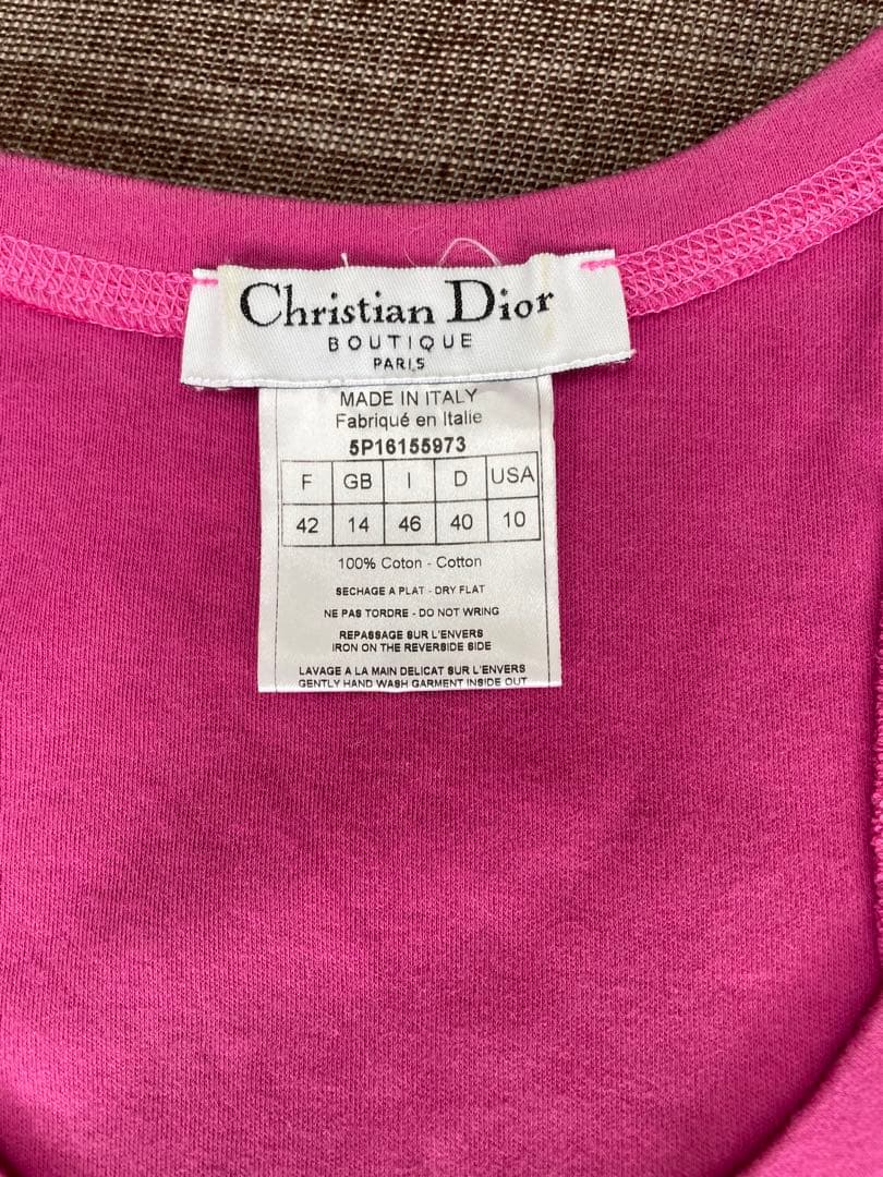Christian Dior ピンク タンクトップ 42