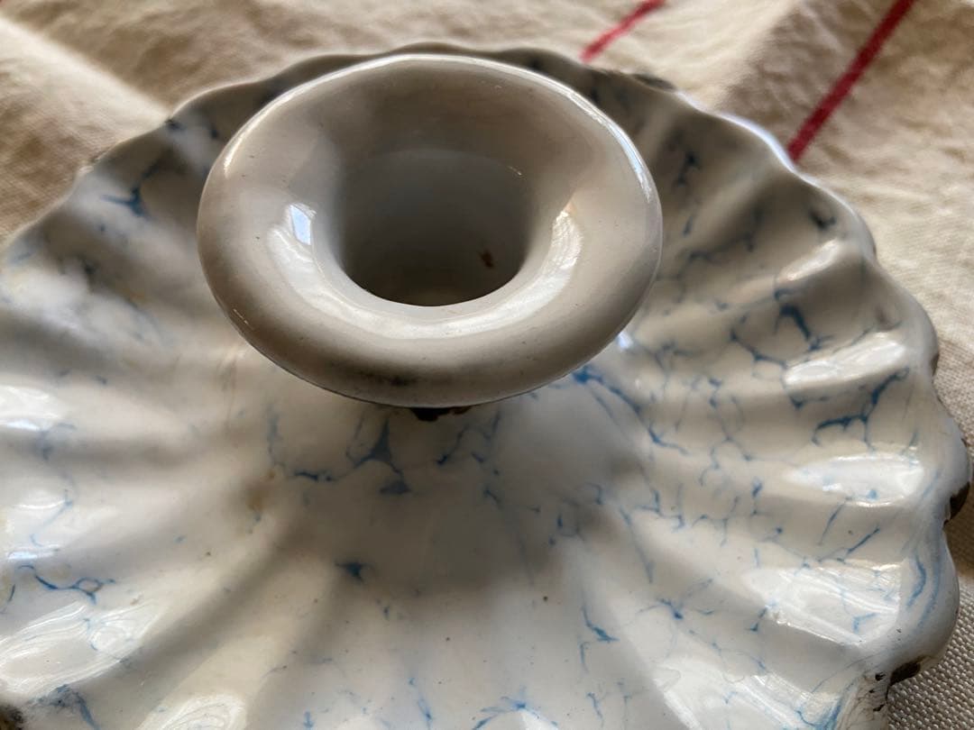 フランスアンティーク　キャンドルホルダー　キャンドルスタンド　ホーロー　エナメル