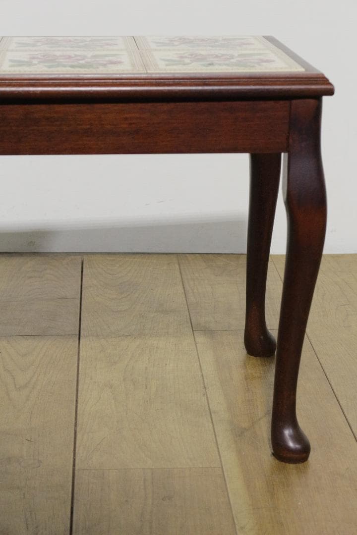 イギリス★タイル天板サイドテーブル★DemainCOLLECTION★木製家具★