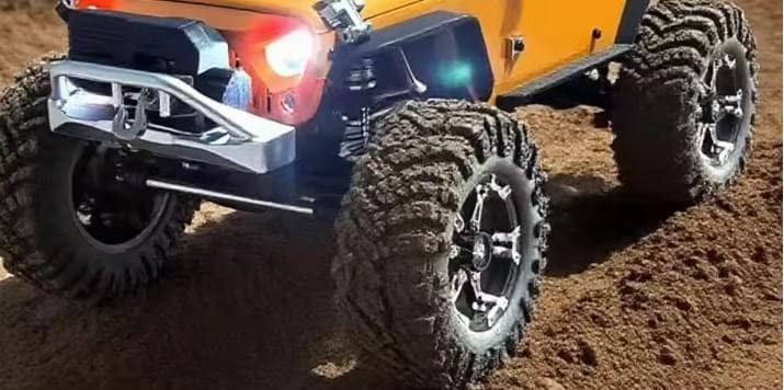 1/12-1/10 アルミ 深リムホイール＆タイヤｘ4 クローラーラジコン