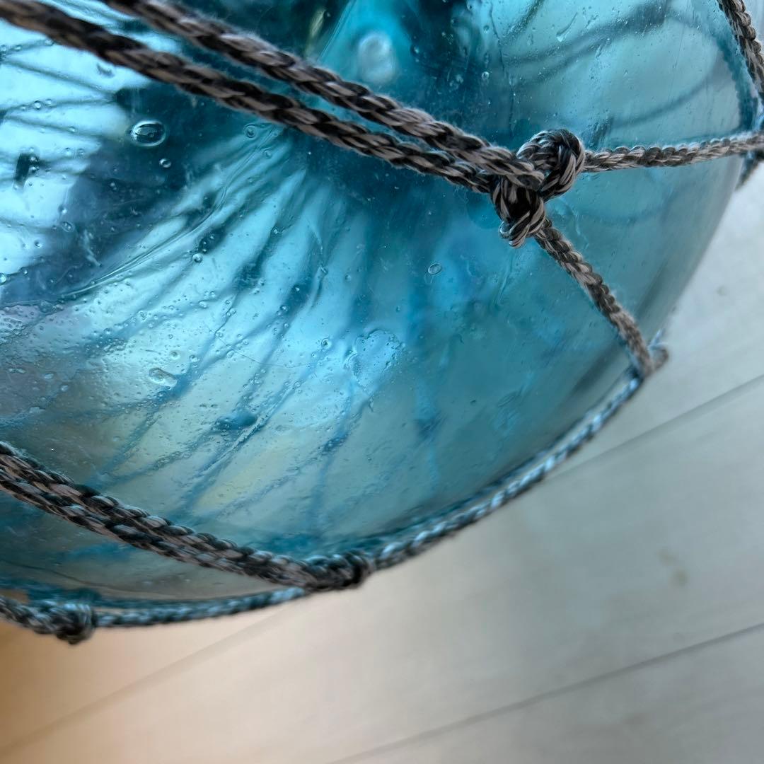 48センチ特大美　ガラス玉　浮き玉　吊り下げ　自立で立つ　置物　インテリア　漁具