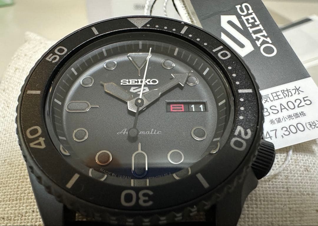 SEIKO SBSA025 自動巻き　腕時計 セイコー5 限定ベルト　ストリート
