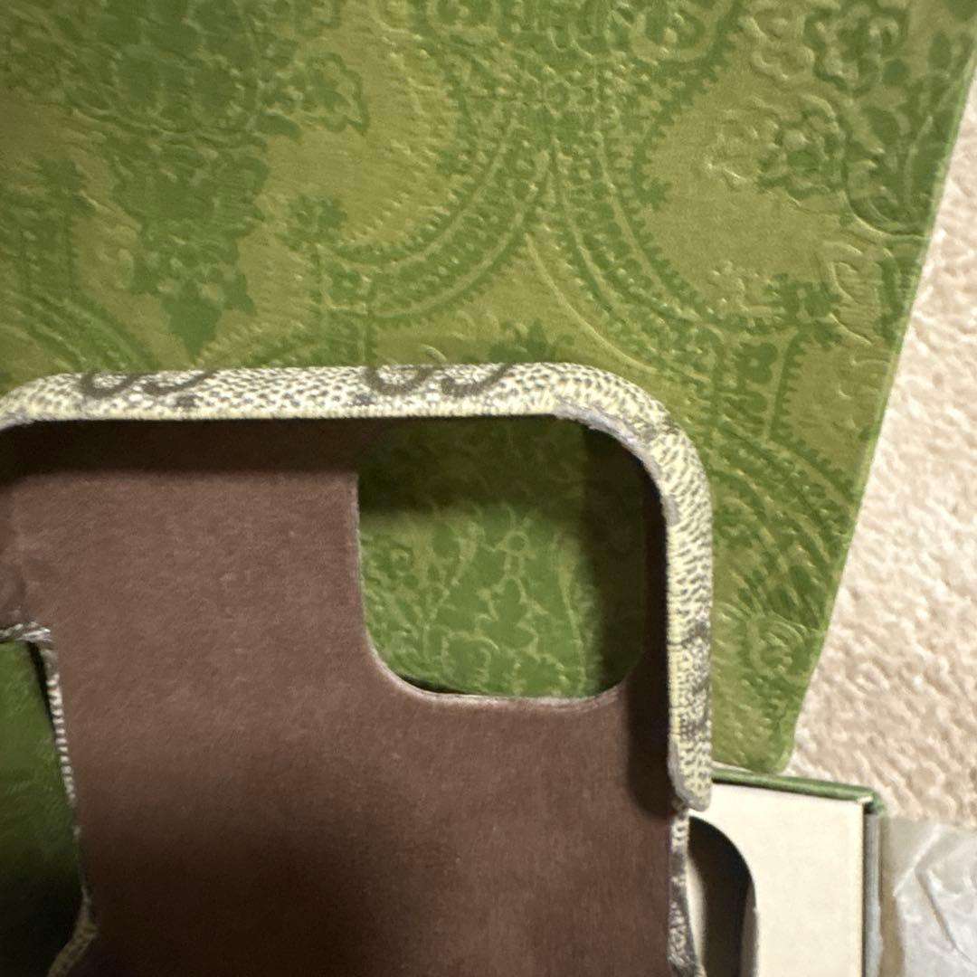 GUCCI iPhone 13 ケース ベージュ & エボニー