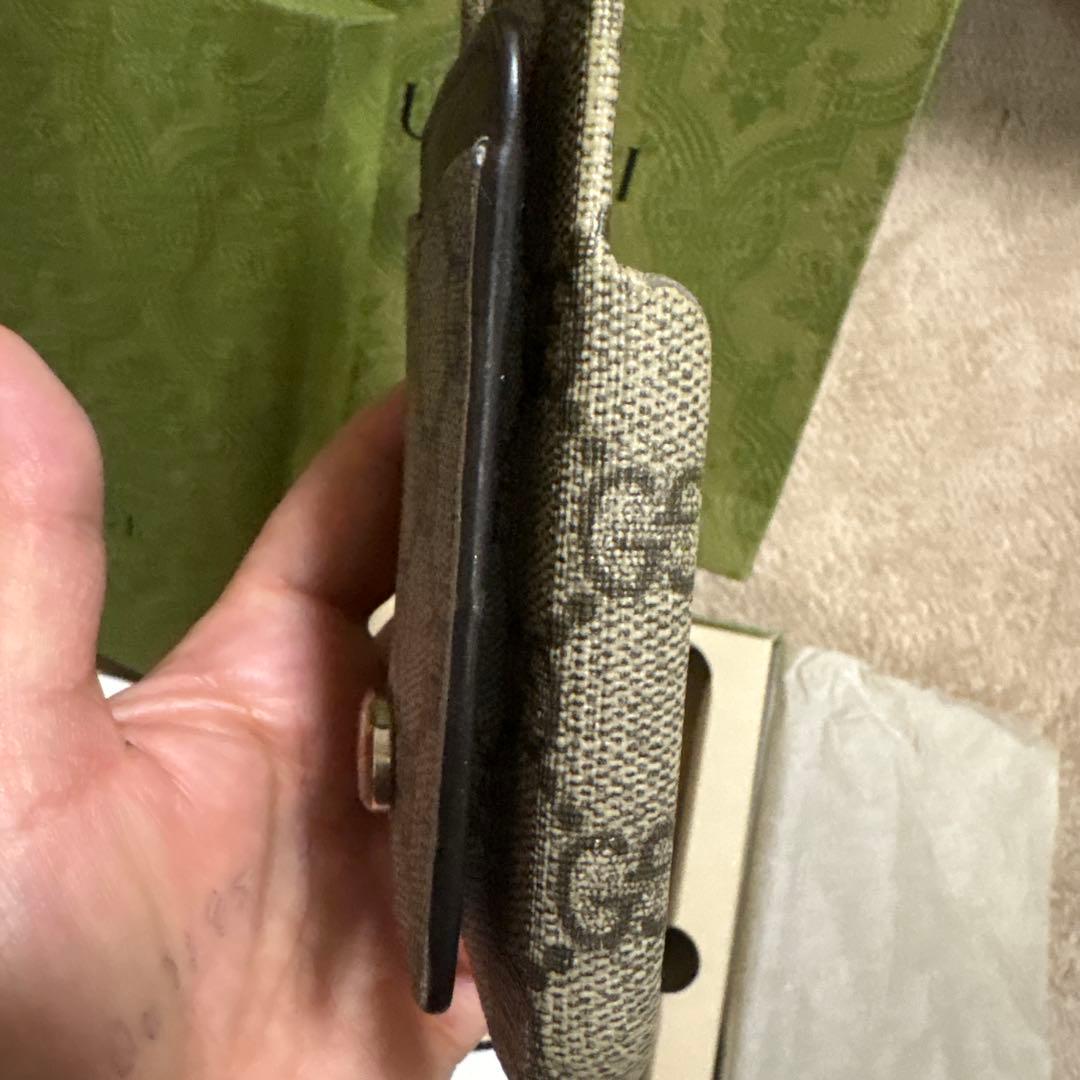 GUCCI iPhone 13 ケース ベージュ & エボニー