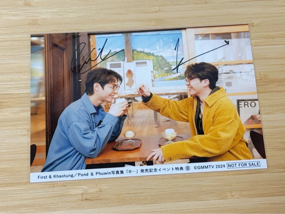 First & Khaotung サイン入り写真　激レア